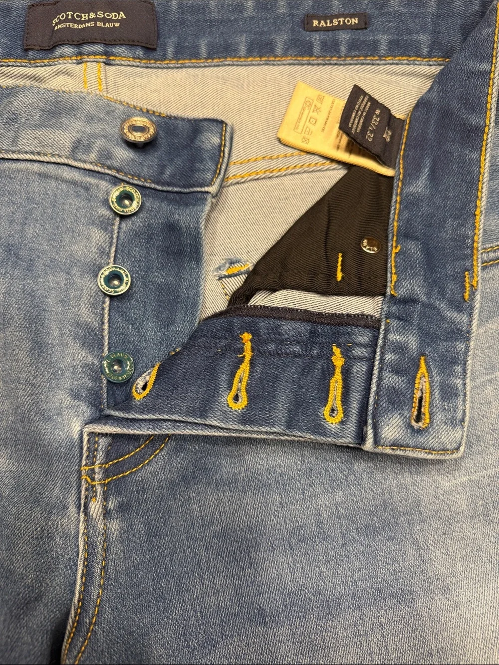 SCOTCH & SODA Ralston Cotton Mid-Rise Straight-Leg Jeans